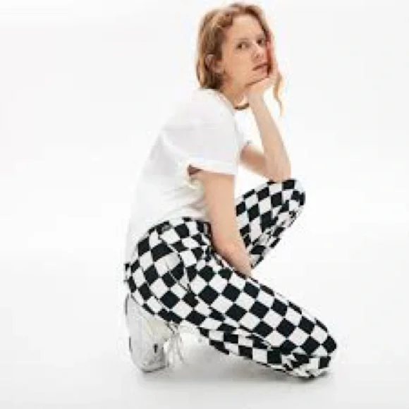 LACOSTE NWT UNISEX LIVE Checkered Jogger Pants - Picture 2 of 7